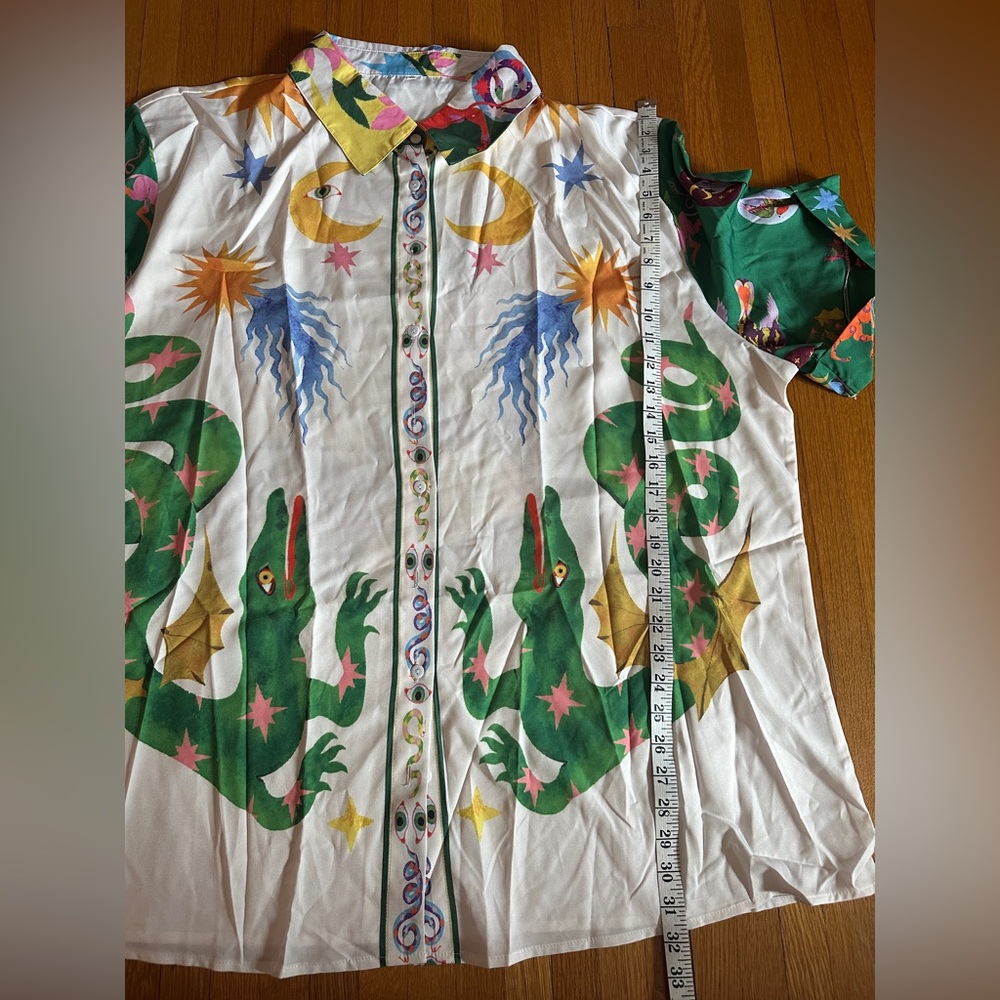 Dragon Motif Matching Shirt & Short Set, Size 6X, NWOT - Picture 6 of 8